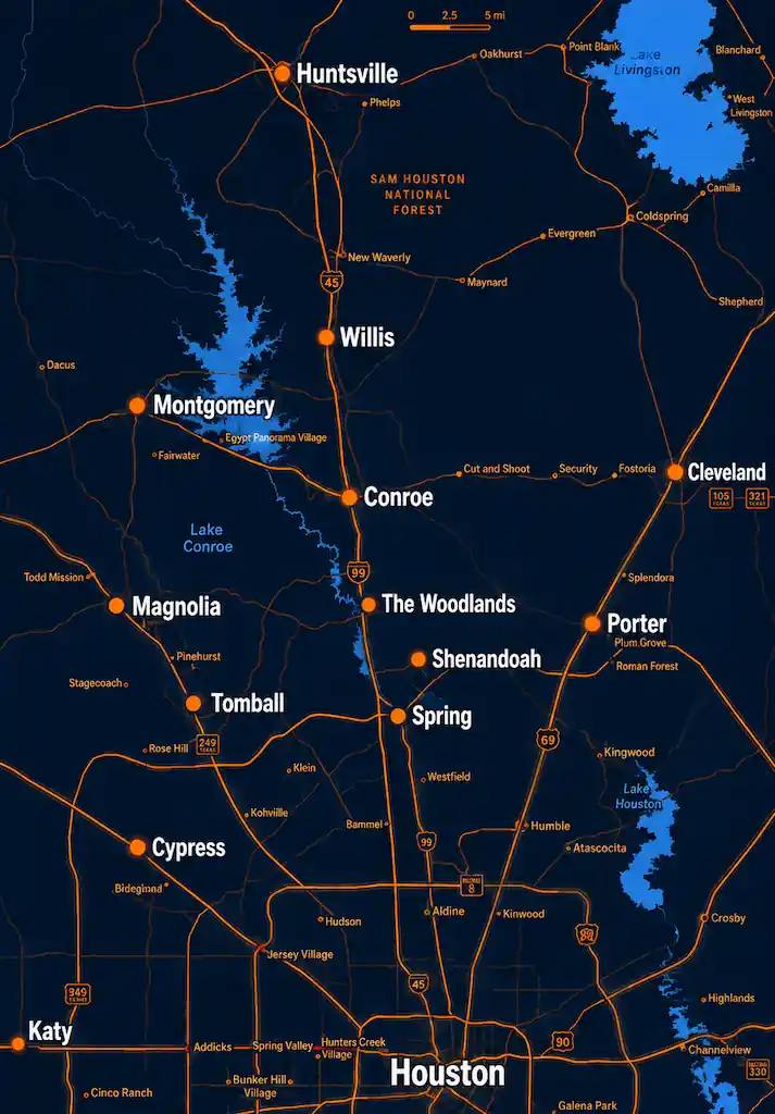 PowerOn Appliance Repair Service-coverage area