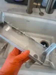 KitchenAid ice machine water collector before cleaning