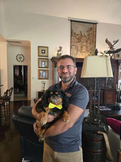 Coco, a pet met during a PowerOn appliance repair visit in Montgomery, TX